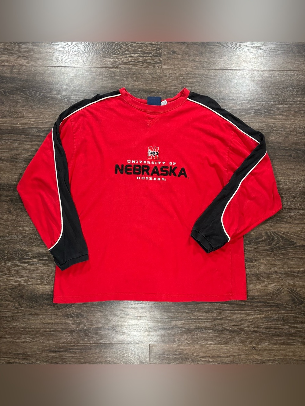 Vintage University of Nebraska Men’s Huskers Football Long Sleeve Tee Size XL